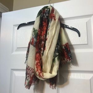 Charming Charlie floral print scarf.